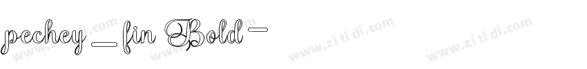 pechey_fin Bold字体转换